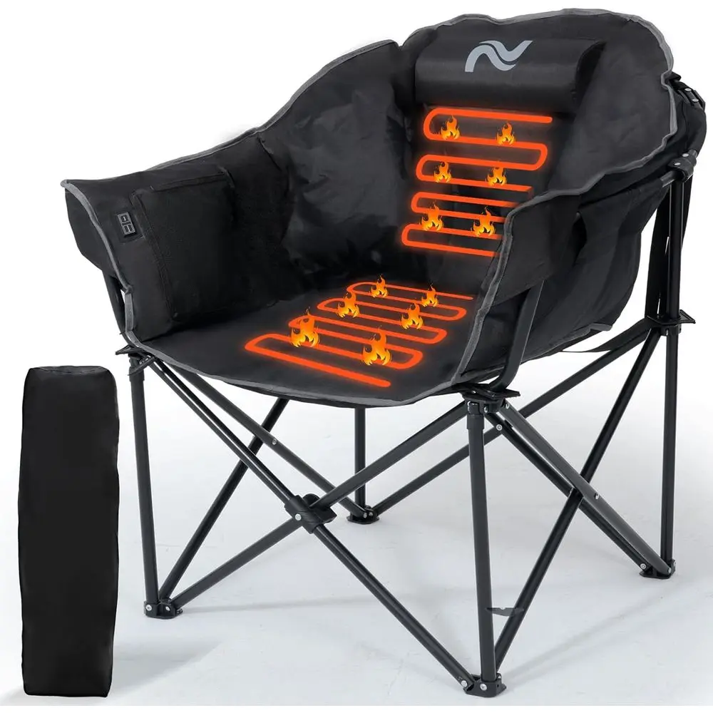 Outdoor Camping Lounge Chairs - Przenośny, podgrzewany fotel wypoczynkowy na zewnątrz