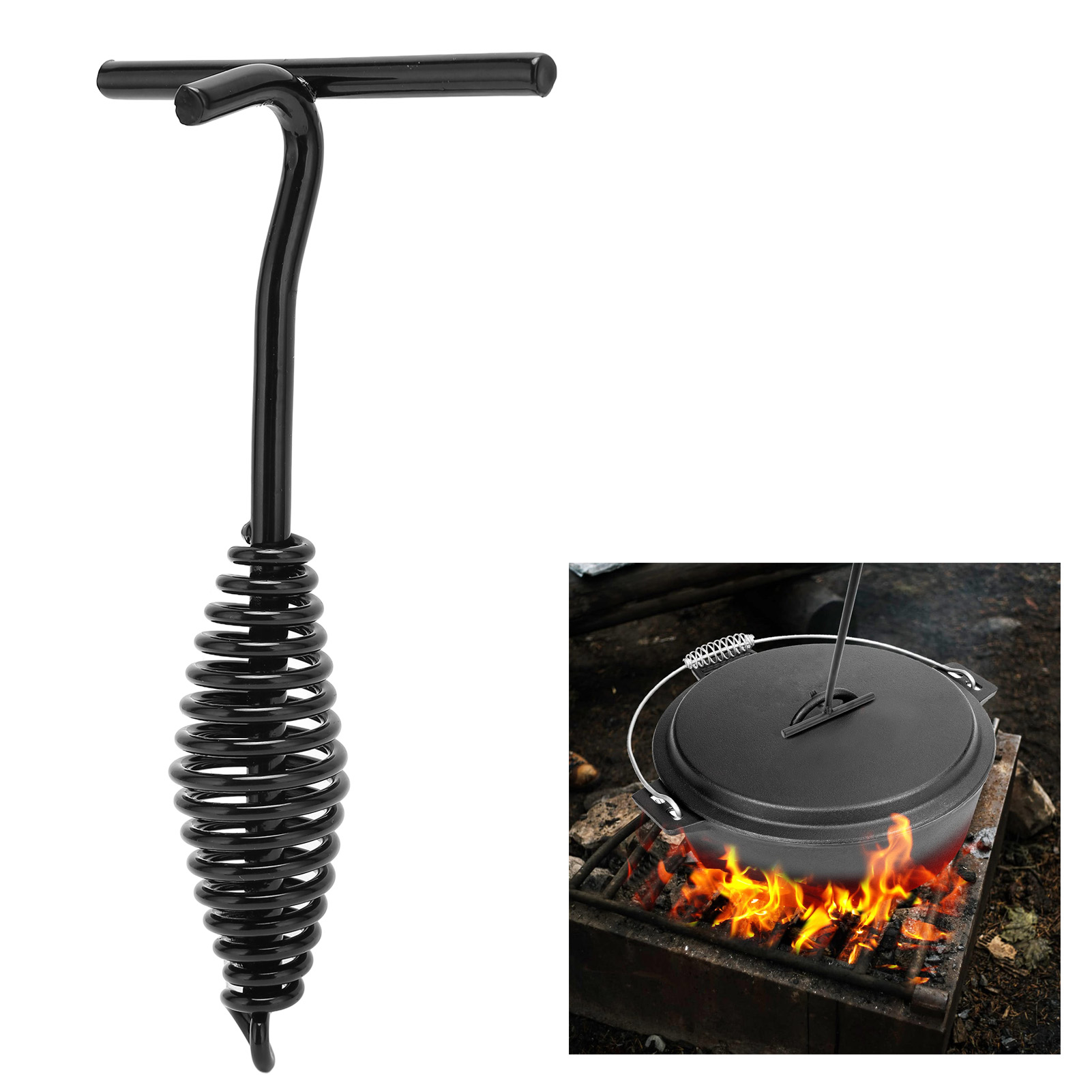 Outdoor Camping Oven - 19,5 cm Podnośnik pokrywy piekarnika holenderskiego