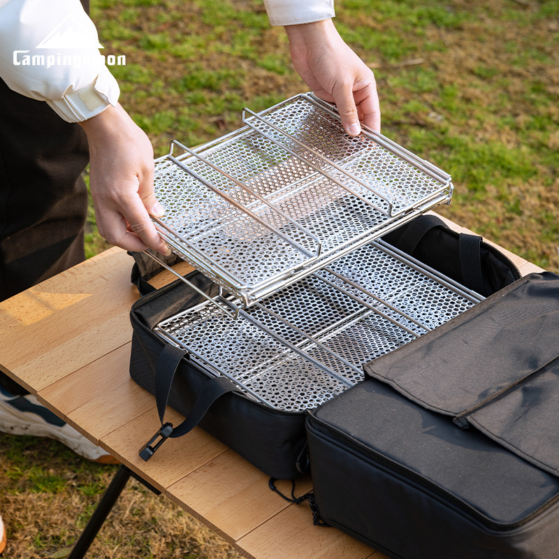 Outdoor Camping Folding Storage Box - CAMPINGMOON CK-23SF Sześciokątna Siatka z Półprętami,