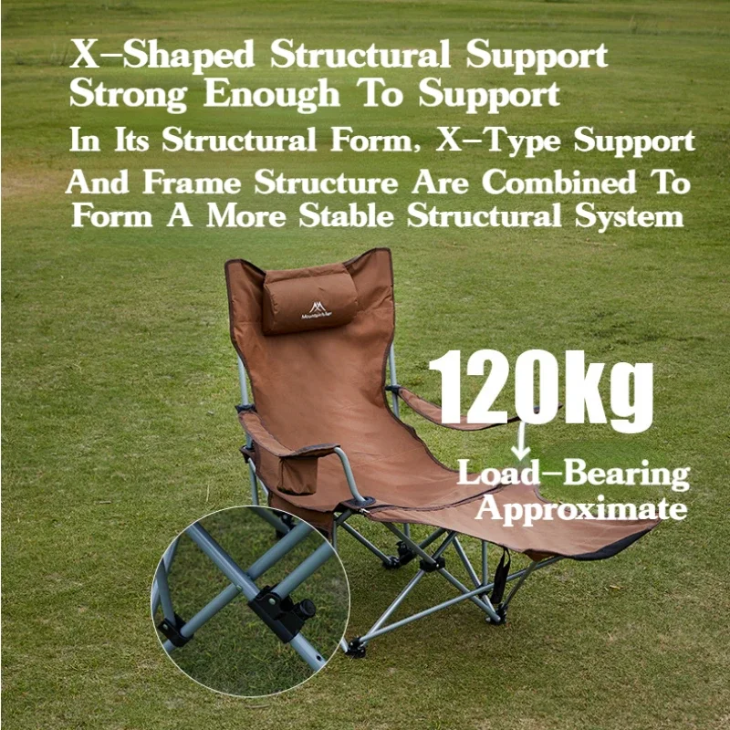 Outdoor Camping Lounge Chairs - MOUNTAINHIKER Ulepszony Składany Fotel Kempingowy z