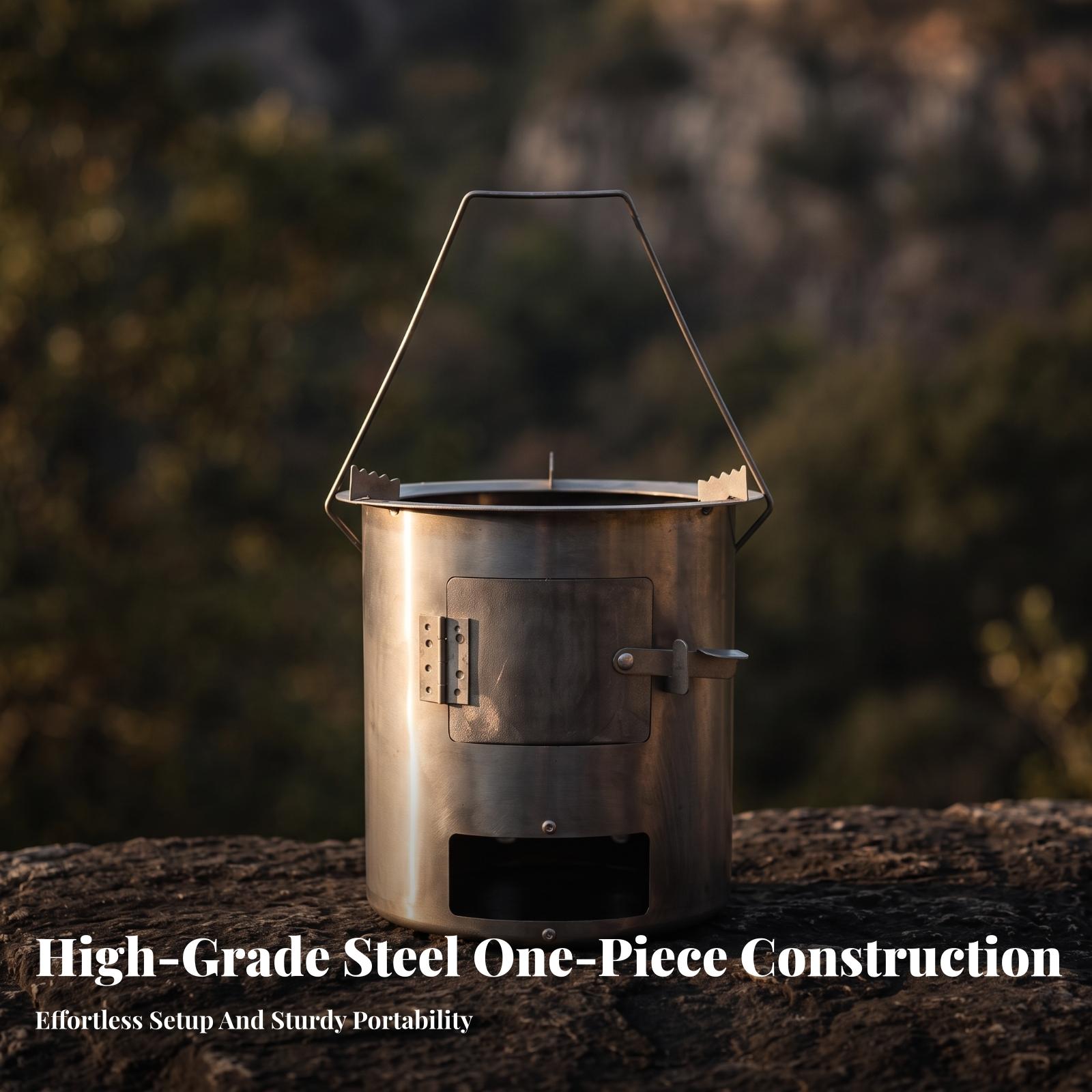 Ekonomiczny piec na drewno do  – Outdoor Camping Meals recenzja i cena