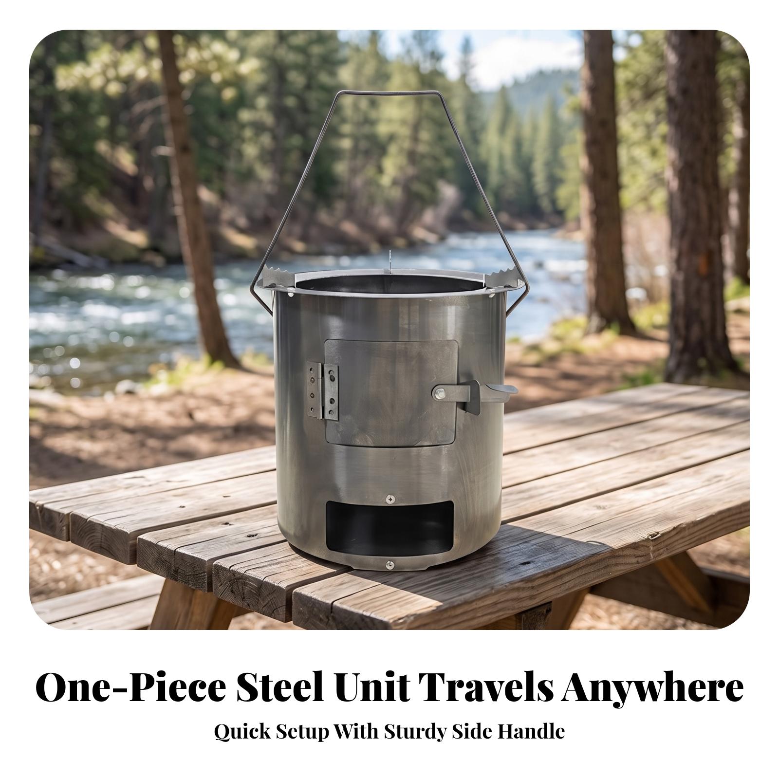 Ekonomiczny piec na drewno do  – Outdoor Camping Meals recenzja i cena