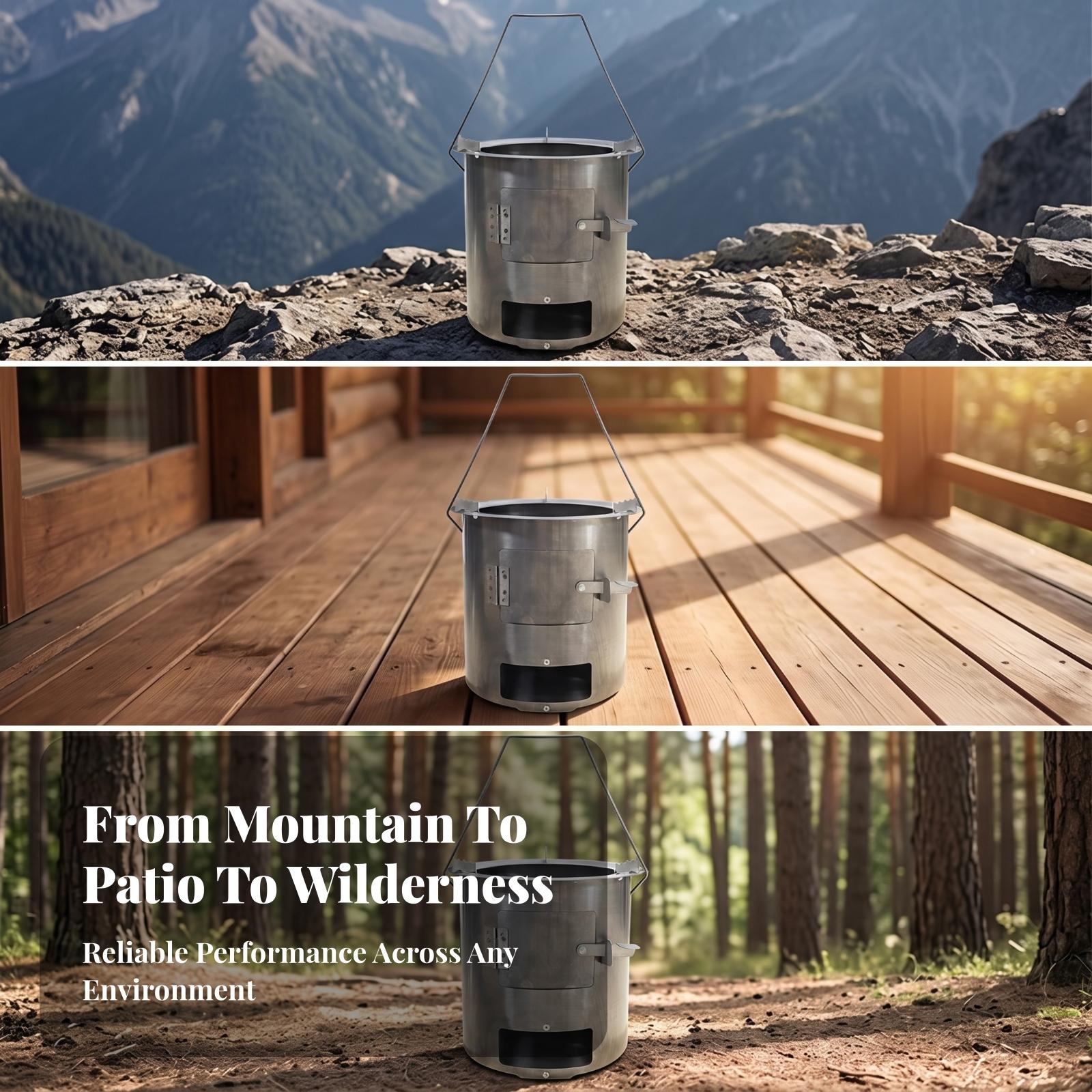 Ekonomiczny piec na drewno do  – Outdoor Camping Meals recenzja i cena