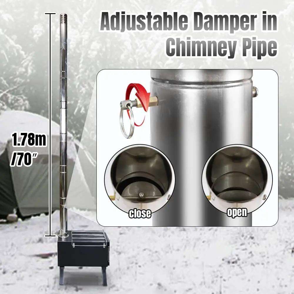 Przenośna kuchenka kempingowa  – Outdoor Camping Wood Burning Stove recenzja i cena