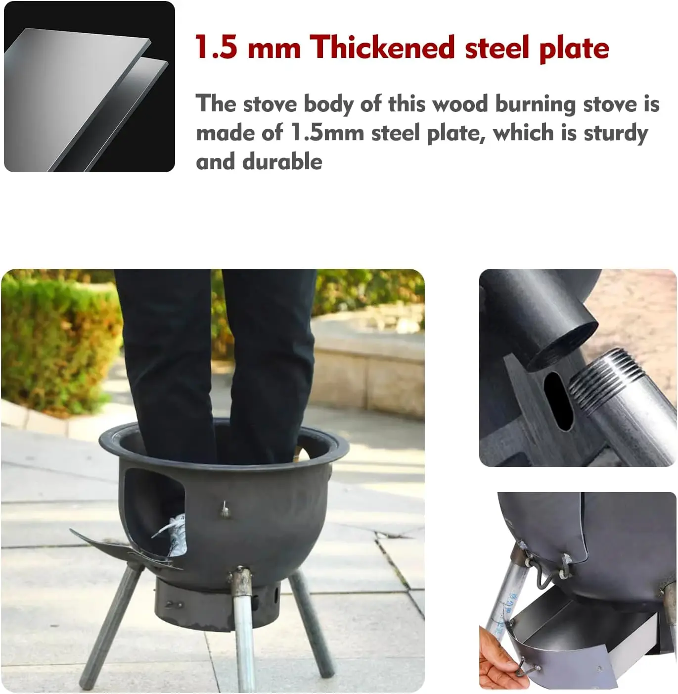 Wielofunkcyjny piec na drewno  – Outdoor Camping Wood Burning Stove recenzja i cena