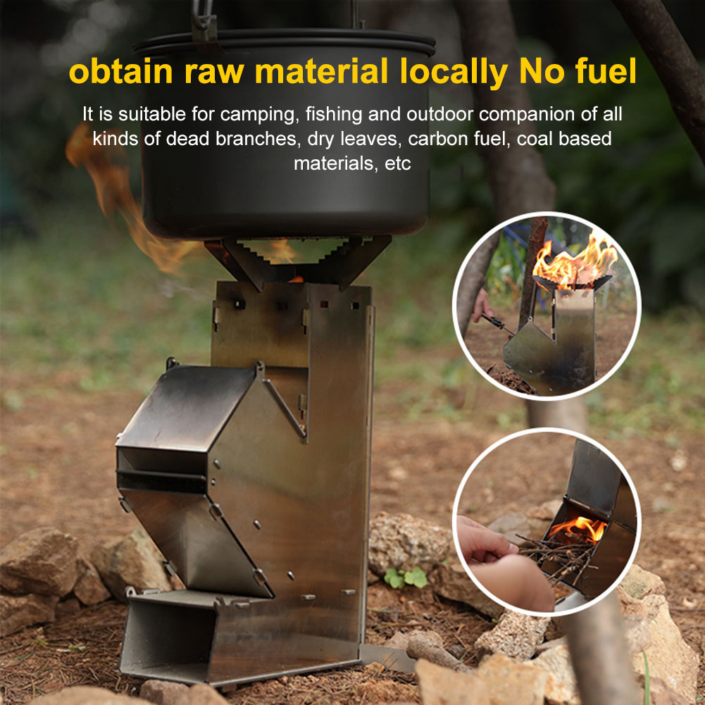 Przenośna, odłączana kuchenka  – Outdoor Camping Wood Burning Stove recenzja i cena