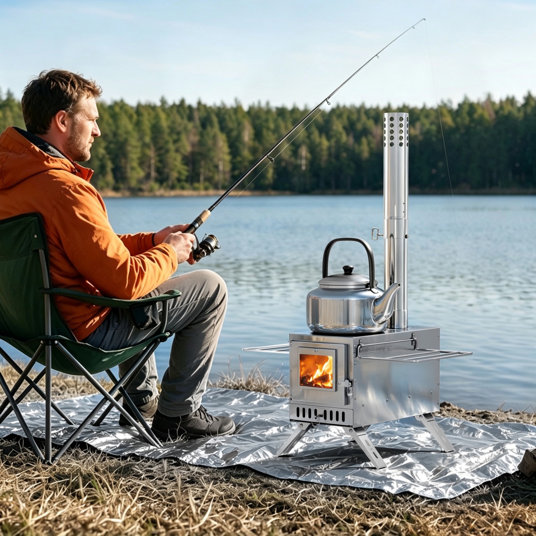 Przenośna piec do sauny na dre – Outdoor Camping Wood Burning Stove recenzja i cena