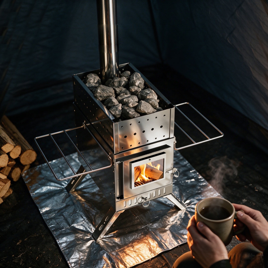 Przenośna piec do sauny na dre – Outdoor Camping Wood Burning Stove recenzja i cena