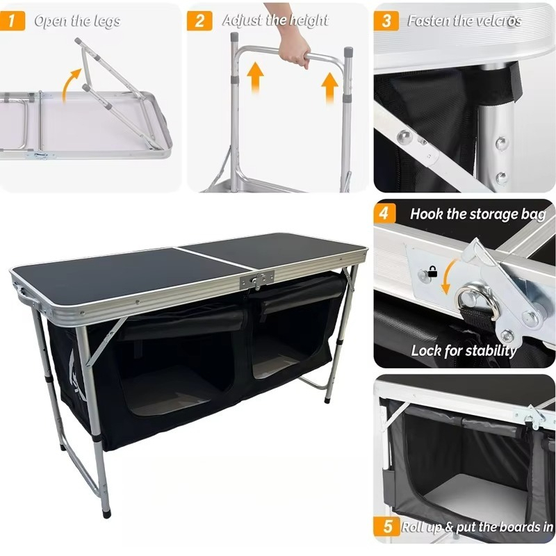Przenośny składany stół kempin – Outdoor Camping Folding Storage Box recenzja i cena