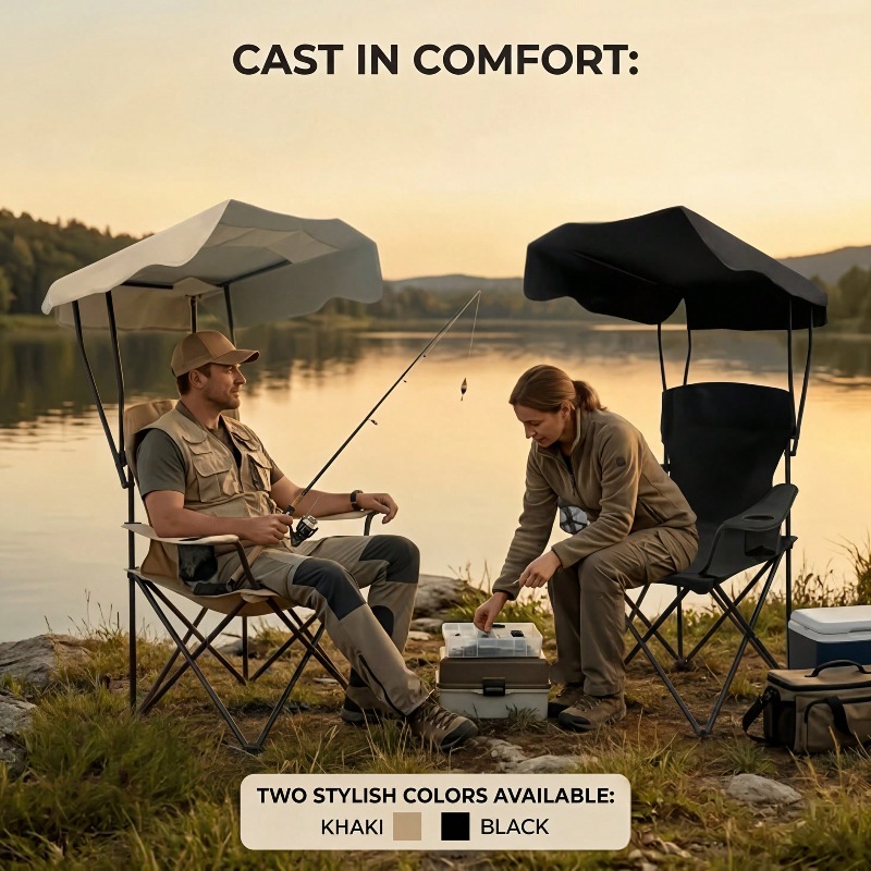 Krzesło kempingowe z baldachim – Outdoor Camping Lounge Chairs recenzja i cena
