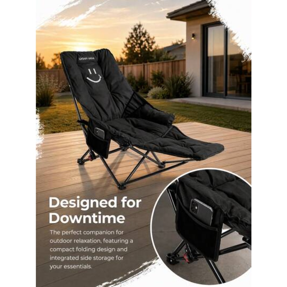 Krzesło kempingowe 2-w-1 z fun – Outdoor Camping Lounge Chairs recenzja i cena