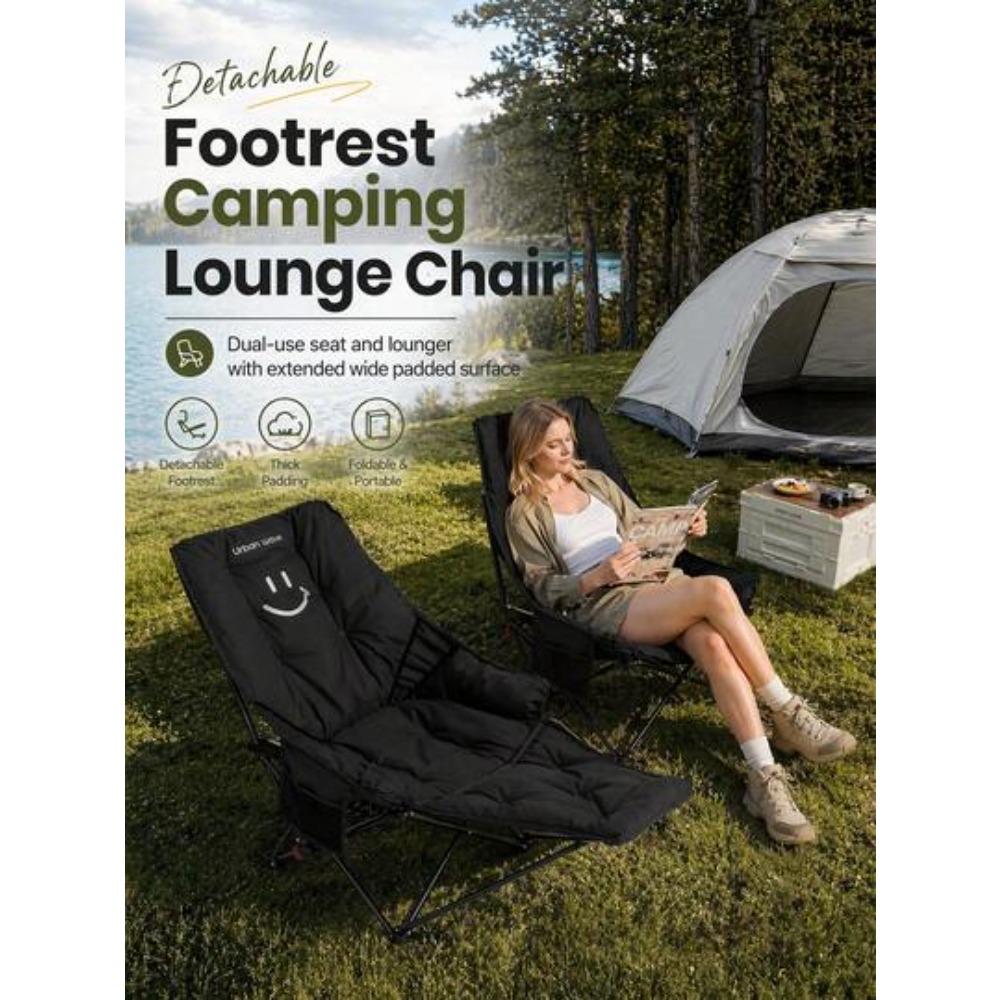 Krzesło kempingowe 2-w-1 z fun – Outdoor Camping Lounge Chairs recenzja i cena